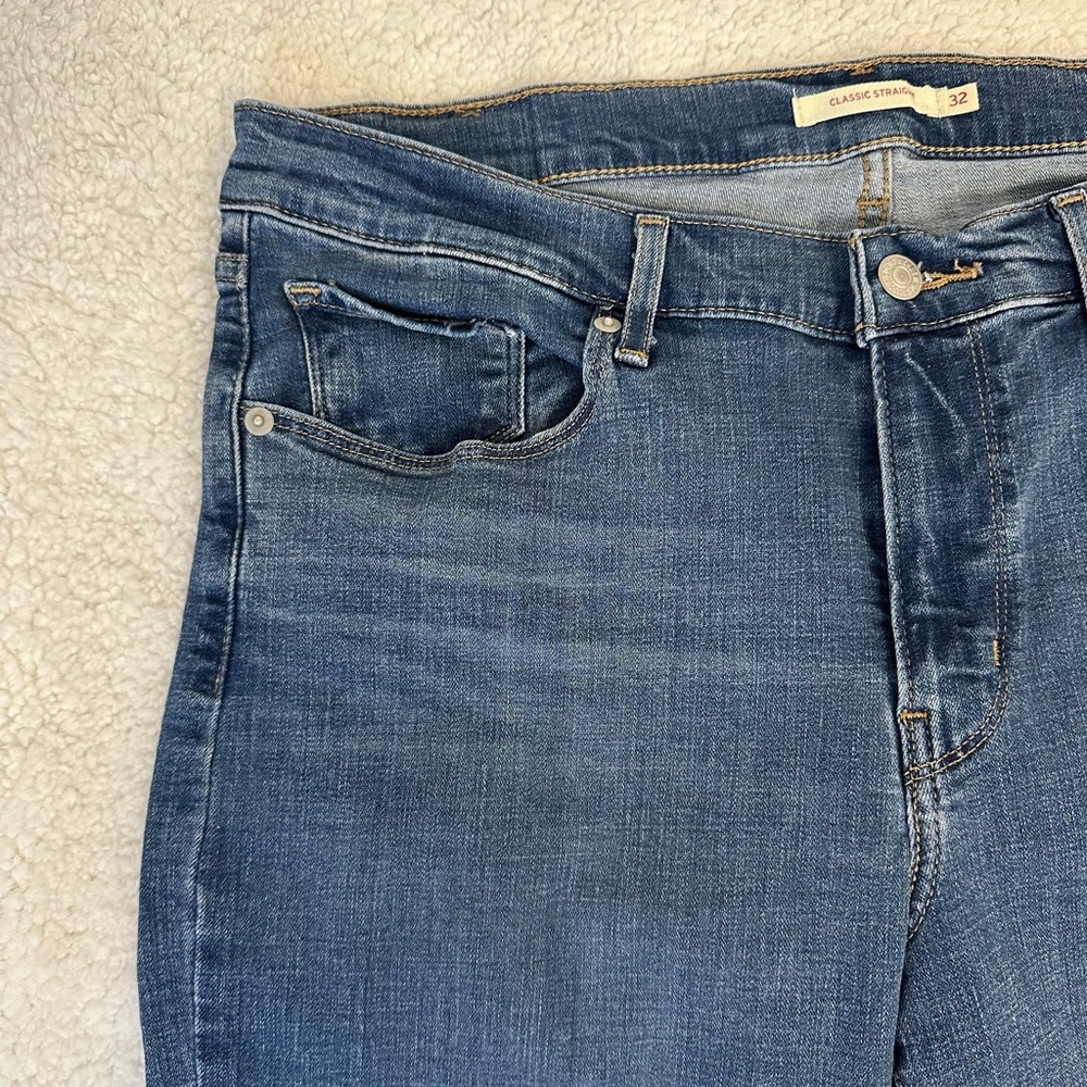 Levis classic straight leg jeans 32 - Picture 3 of 10